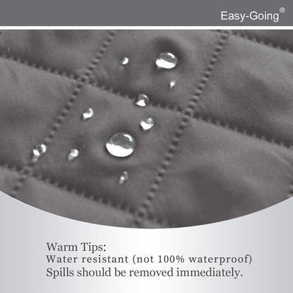 Easy-Going Recliner Chair Slipcover Reversible Sofa Cover Water Resistant Couch Cover Furniture Protector with Elastic Straps for Pets Dog (Recliner 22 inch, Gray/Gray)