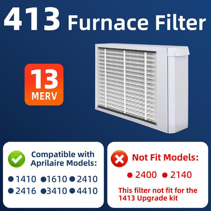 AprilAire 413 Replacement Air Filter - MERV 13, 16"x28"x4" | Compatible with Multiple Models