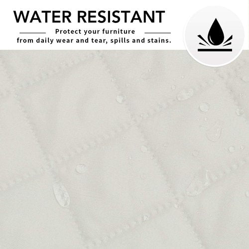 Easy-Going Recliner Chair Slipcover Reversible Sofa Cover Water Resistant Couch Cover Furniture Protector with Elastic Straps for Pets Dog (Recliner, Ivory/Ivory)