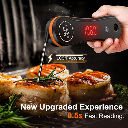 Skiennix Digital Meat Thermometer - Instant Read in 0.5 Seconds | ±0.5°F Accuracy, Waterproof Design