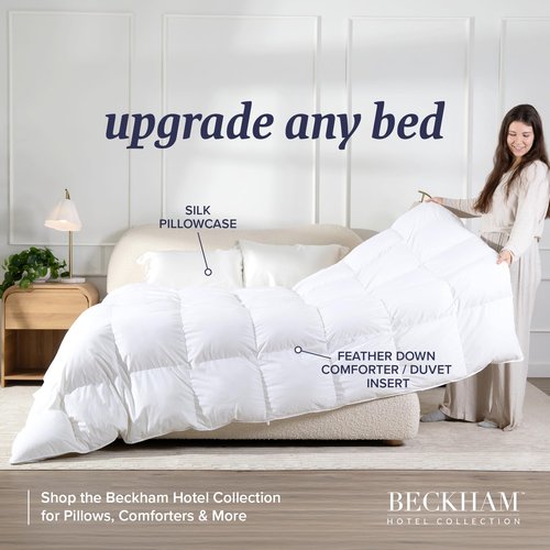 Beckham Hotel Collection Silk Pillow Case with Zipper, 100% Mulberry Silk Pillowcase for Hair & Skin, 22 Momme 6A Grade, Oeko-TEX Certified, 1PC, Queen, Silver Cloud