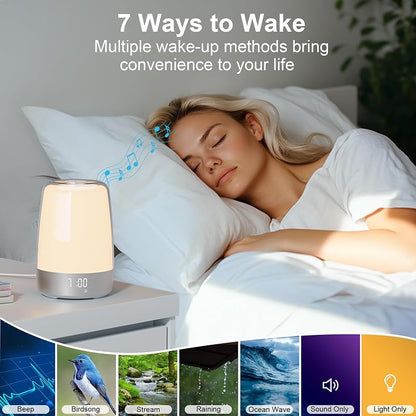 Vicsoon Sunrise Alarm Clock with Wake Up Light – White Variation