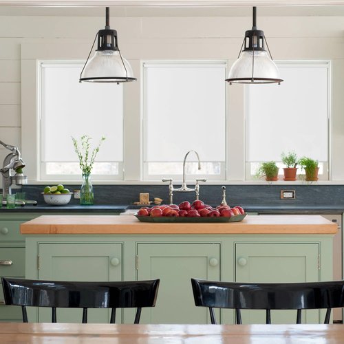ChrisDowa 100% Blackout Roller Shade, Window Blind with Thermal Insulated, UV Protection Fabric. Total Blackout Roller Blind for Office and Home. Easy to Install. White,34" W x 72" H