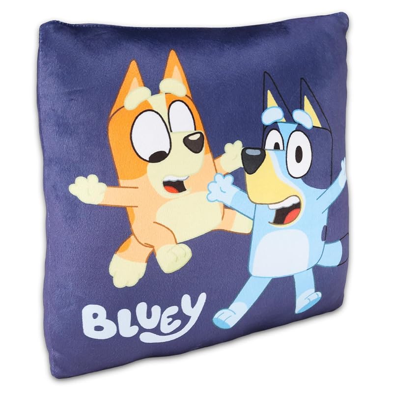 12-Inch Bluey Plush Pillow Set for Kids - Toddler Bedroom Decor Bundle
