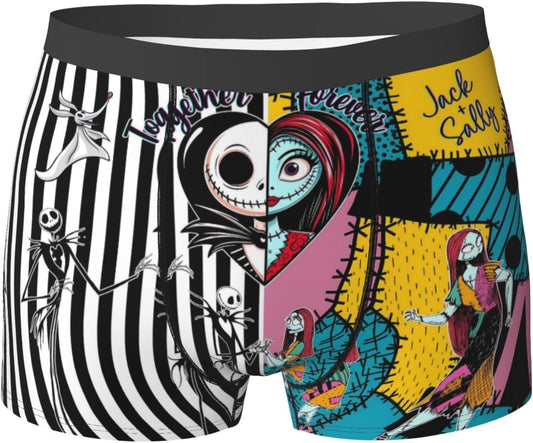 Skiennix Nightmare Christmas-Themed Men's Underwear Briefs - Breathable Stretch Fabric | Fun Novelty Design