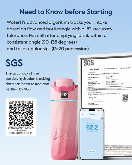 BOOST Smart Water Bottle - 16oz Kids Water Bottle with Reminder & Tracker | BPA-Free Stainless Steel