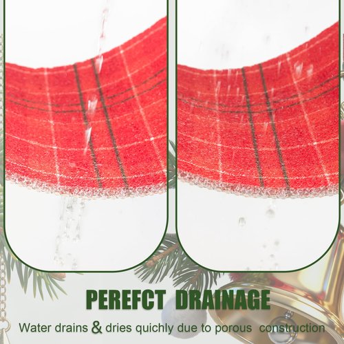 Hargiis Christmas Non-Slip Bathtub Mat, Anti Slip Shower Mat, Fast Drying Bathtub Mats, Foot Scrubber Mat, Anti Slip Mat for Tub, Floor, Bathroom, Kitchen, Home, Hotel (Holiday Plaid, 40"x16")