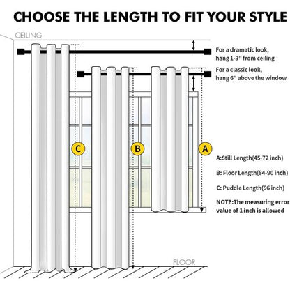 MIULEE Cream 100% Blackout Curtains for Bedroom 63 Inch Long, 2 Thick Layers Thermal Insulated Black Out Window Curtains with Black Liner, Noise Reducing Grommet Living Room Drapes 2 Panels Set Ivory