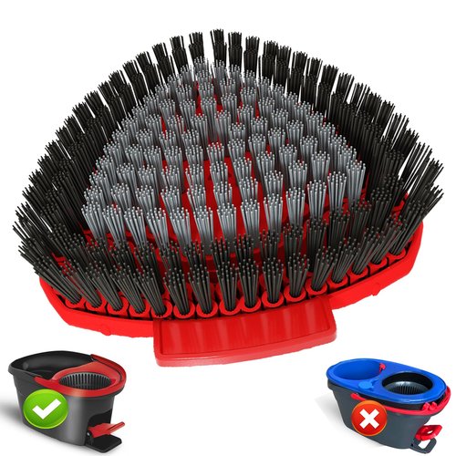 Bublador Scrubber Mop Replace Head Compatible with O Cedar EasyWring 1 Tank,Spin Replacements Heads,Scrub Brush Attachment for Bathroom,Kitchen and Various of Hard Floors