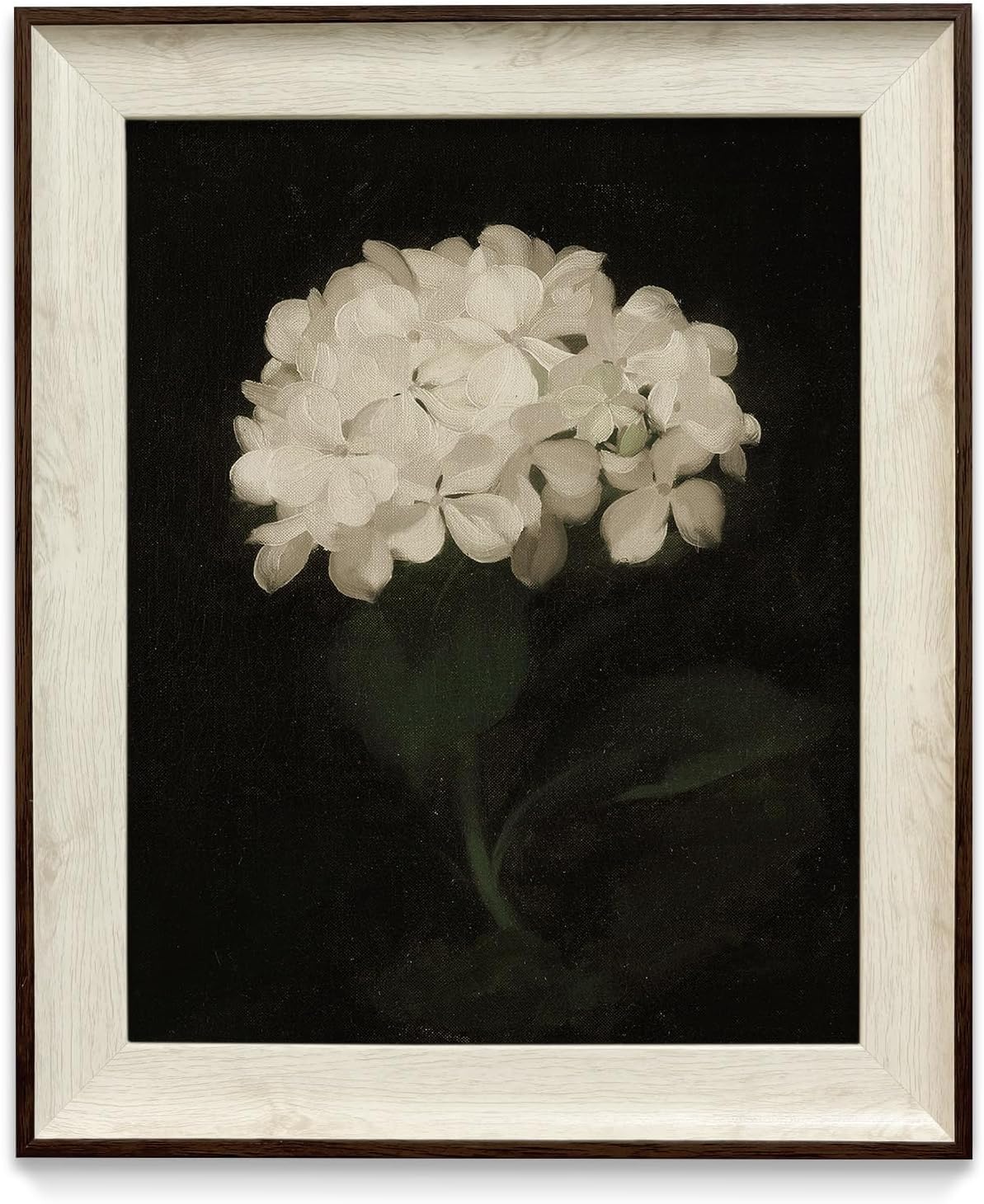 Razliubit White Flower Wall Art Prints - Replaceable Retro Decor for Bedroom, Bathroom, Kitchen | 10"x12" Framed Artwork