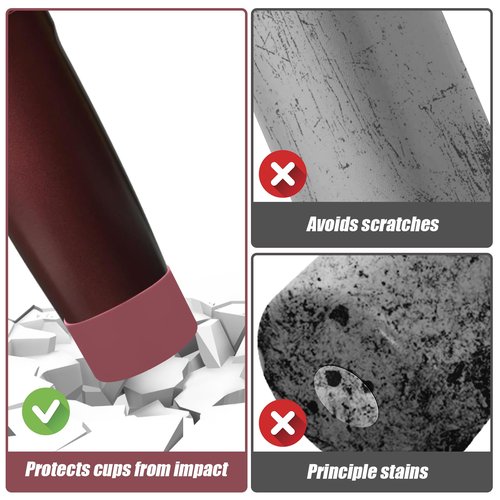 Mity rain 2PCS Protective Silicone Boots for Owala 30oz & 40oz FreeSip Sway Bottles & Tumblers - Accessories for owala, Enhances Stability & Prevents Scratches(Black Cherry)