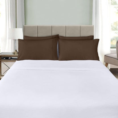 Utopia Bedding Standard Pillow Cases - 4 Pack - Envelope Closure - Soft Brushed Microfiber Fabric - Shrinkage and Fade Resistant Pillow Covers Standard Size 20 X 26 Inches (Standard, Brown)