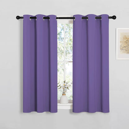 NICETOWN Blackout Curtain Panels - Thermal Insulated Grommet Drapes | Lilac Purple, 34x45 Inches (1 Pair)