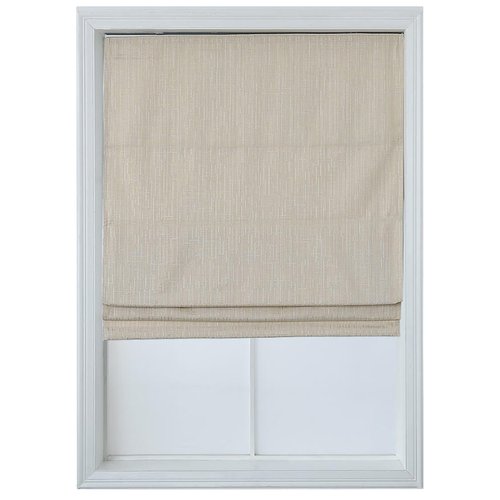 Everyday Celebration 100% Blackout Cordless Roman Shades - Thermal Insulated Window Blinds for Indoor Use, Vanilla, 36” W x 64” H