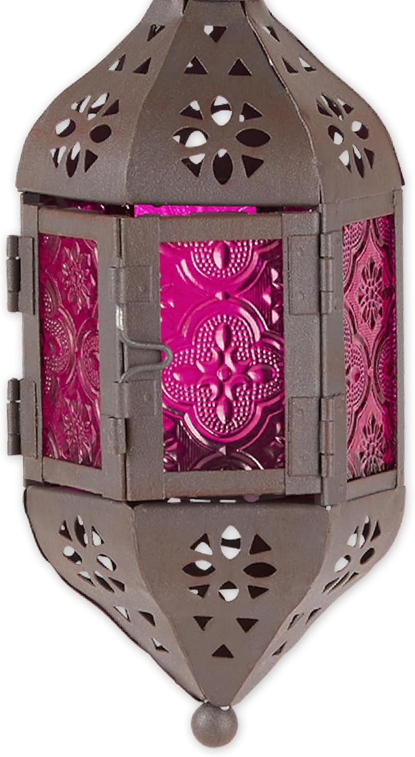 Zings & Thingz Cutout Moroccan Hanging Lantern - Elegant Black Design for Unique Home Decor