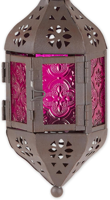 Zings & Thingz Cutout Moroccan Hanging Lantern - Elegant Black Design for Unique Home Decor