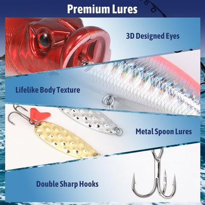 Fishing Advent Calendar 2025 - 24 Days of Premium Fishing Lures | Perfect Xmas Gift for Men & Teens