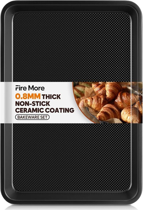 Half Sheet Pan - 17.3” x 13.1” Non-Stick Baking Sheets | Heavy-Duty Cookie Trays