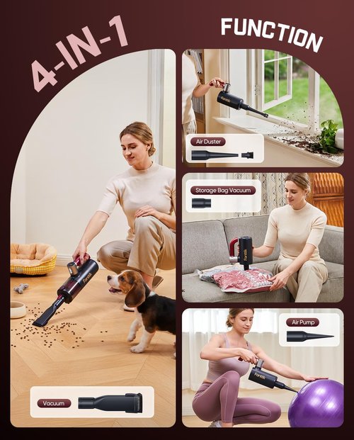 Fanttik Slim V8 APEX Cordless Handheld Car Vacuum - Powerful Suction, Sleek Black Design
