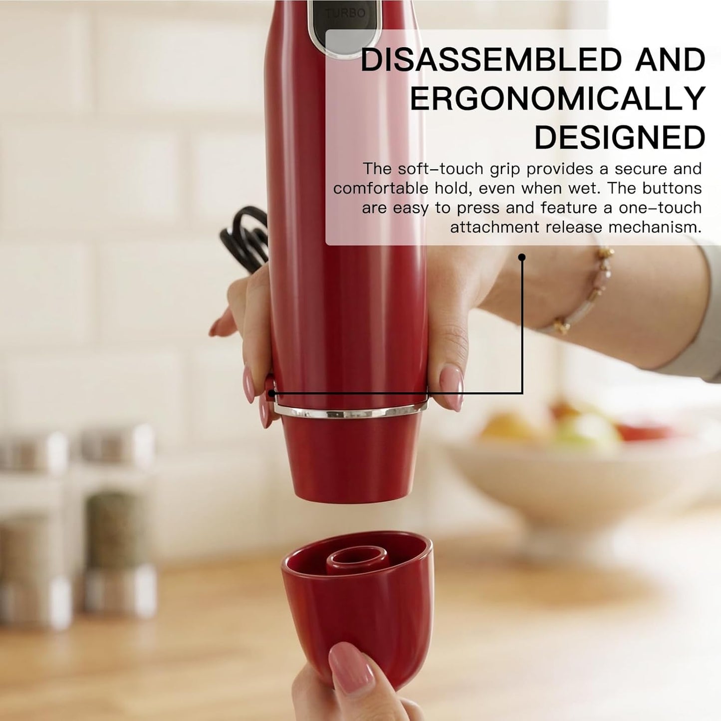 Megawise 5-in-1 Hand Immersion Blender Set - 1000W Powerful Stick Blender with Turbo Mode & Accessories