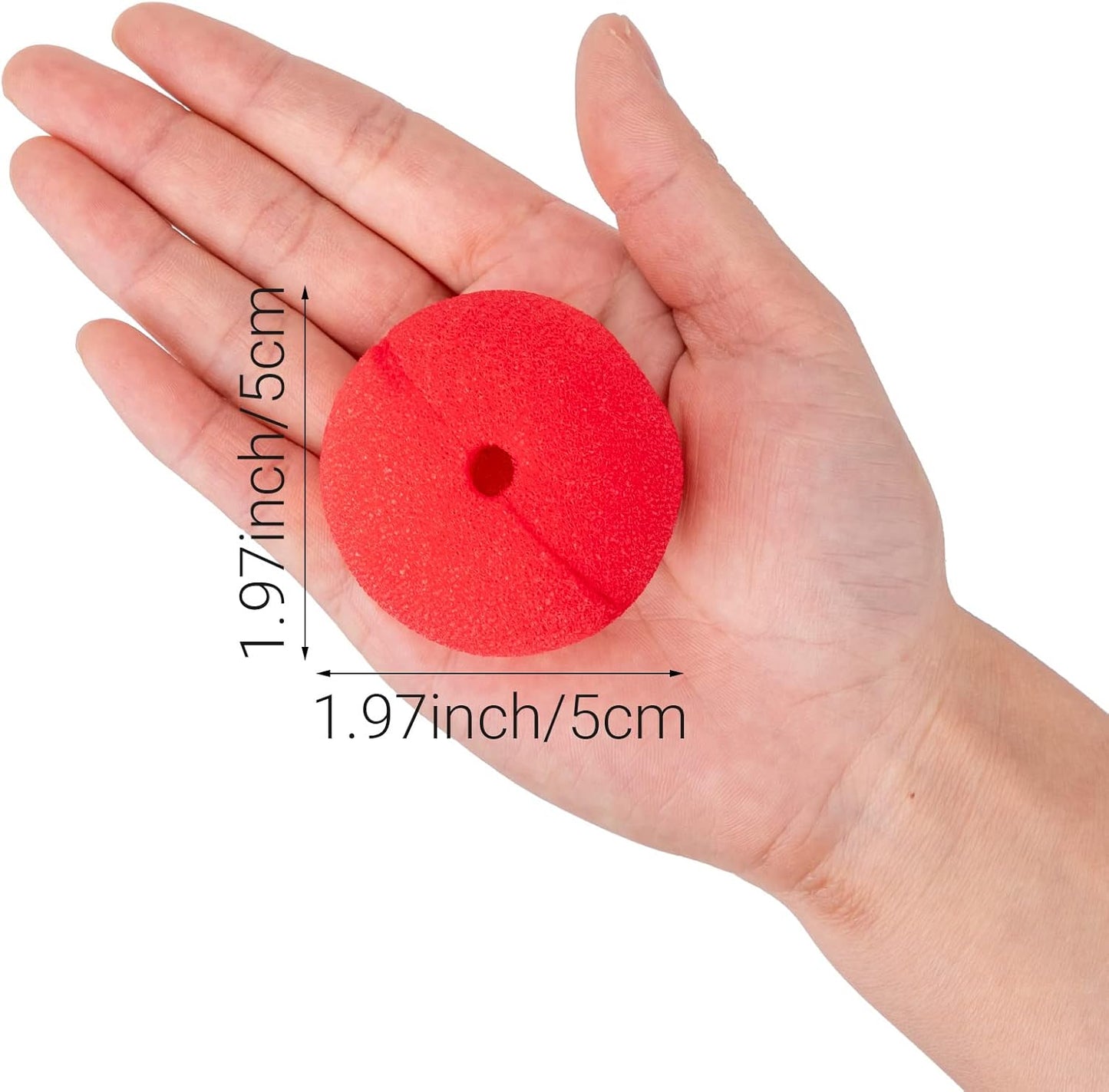 Vinsot Red Circus Clown Noses - 120 Pcs Foam Cosplay Accessories for Carnival & Halloween