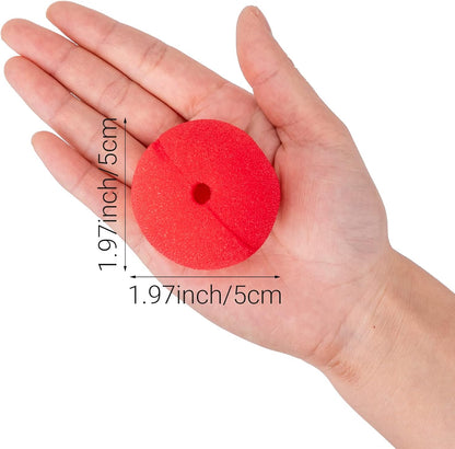 Vinsot Red Circus Clown Noses - 120 Pcs Foam Cosplay Accessories for Carnival & Halloween