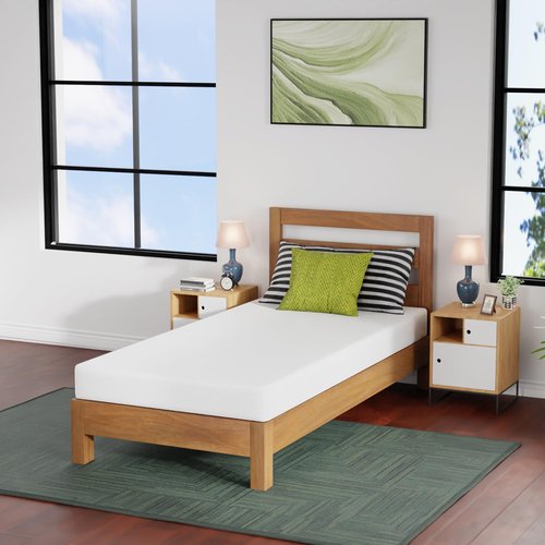 FDW | 6 Inch Twin XL Mattress | Medium Firm | Gel Memory Foam Mattress | White | Bed in a Box, CertiPUR-US Certified | Pressure Relief, Cooling Ventilated Foam | Washable Removable Cover