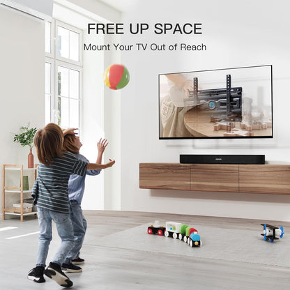 Pipishell Full Motion TV Wall Mount - Fits 26-65 Inch TVs Up to 99 lbs | Dual Arms, Swivel & Tilt
