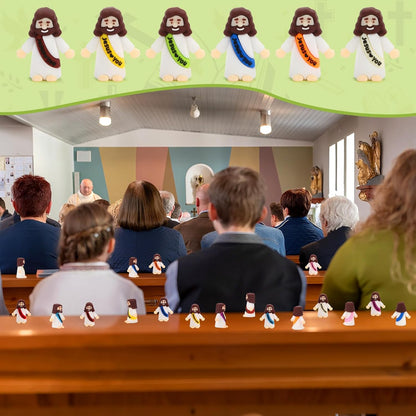 Skiennix 60 Pcs Baby Jesus Figurines - Miniature Religious Party Favors for Easter & Baptism
