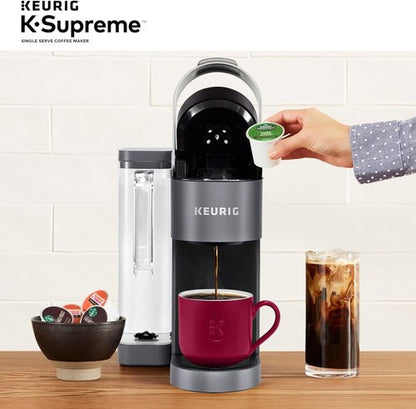 Keurig K-Supreme Coffee Maker - MultiStream Technology, 4 Brew Sizes, 66oz Reservoir, Gray (Renewed)
