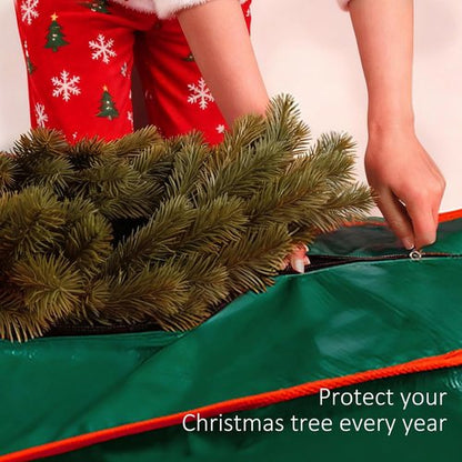FUCDTEFC Christmas Tree Storage Bag - Heavy Duty 7.5 Ft Waterproof Container with Reinforced Handles & Dual Zippers | Green