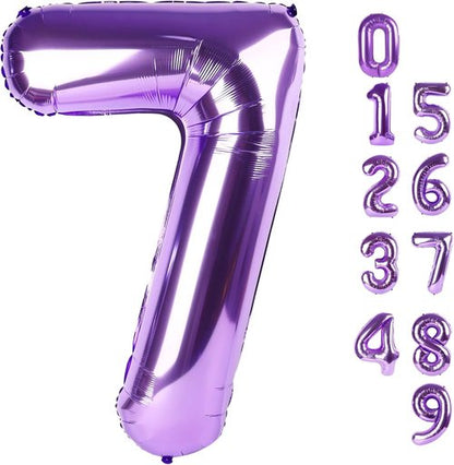 40 Inch Number 7 Balloon - Purple Birthday Decoration for Ages 7, 17, 27, and 70 | Perfect for Engagements and Weddings