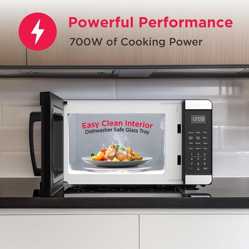 Frigidaire Countertop Microwave - Digital Control Panel & 6 Auto Cooking Settings - 0.7 Cu. Ft. Stainless Steel
