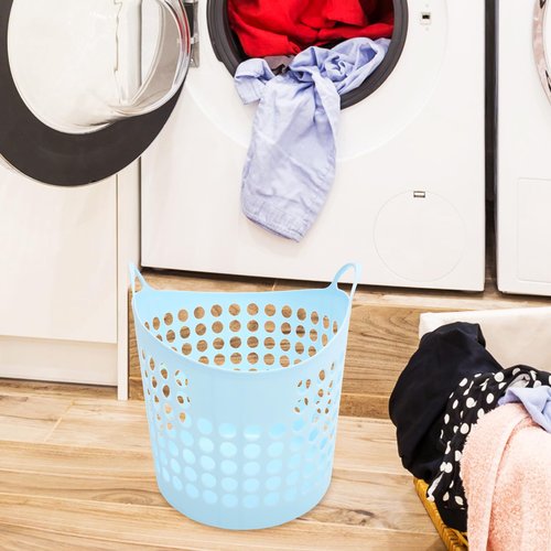 BESTOYARD Laundry Basket with Handles 13.38X12.99X10.23 Inch Plastic Dirty Clothes Storage Bin for Home Bedroom Bathroom Organization