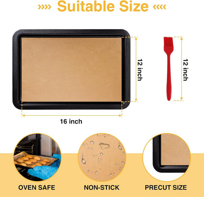 OAMCEG Parchment Paper Sheets - 400 PCS Unbleached Non-Stick 12x16 Inch for Baking & Grilling