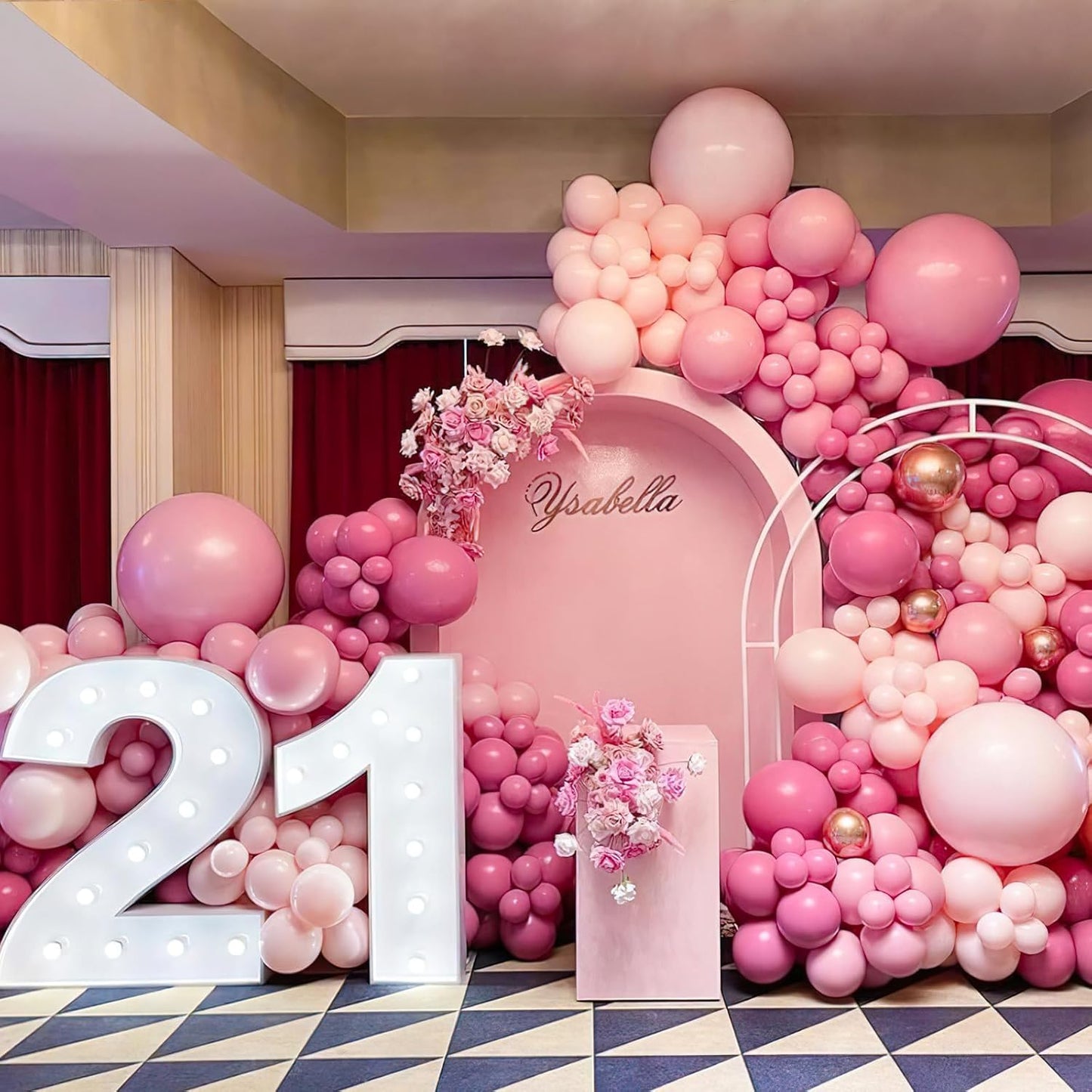 PartyWoo Mauve Balloon Set - 140pcs in Various Sizes for Baby Showers, Weddings & Birthdays | Dusty Pink Decor