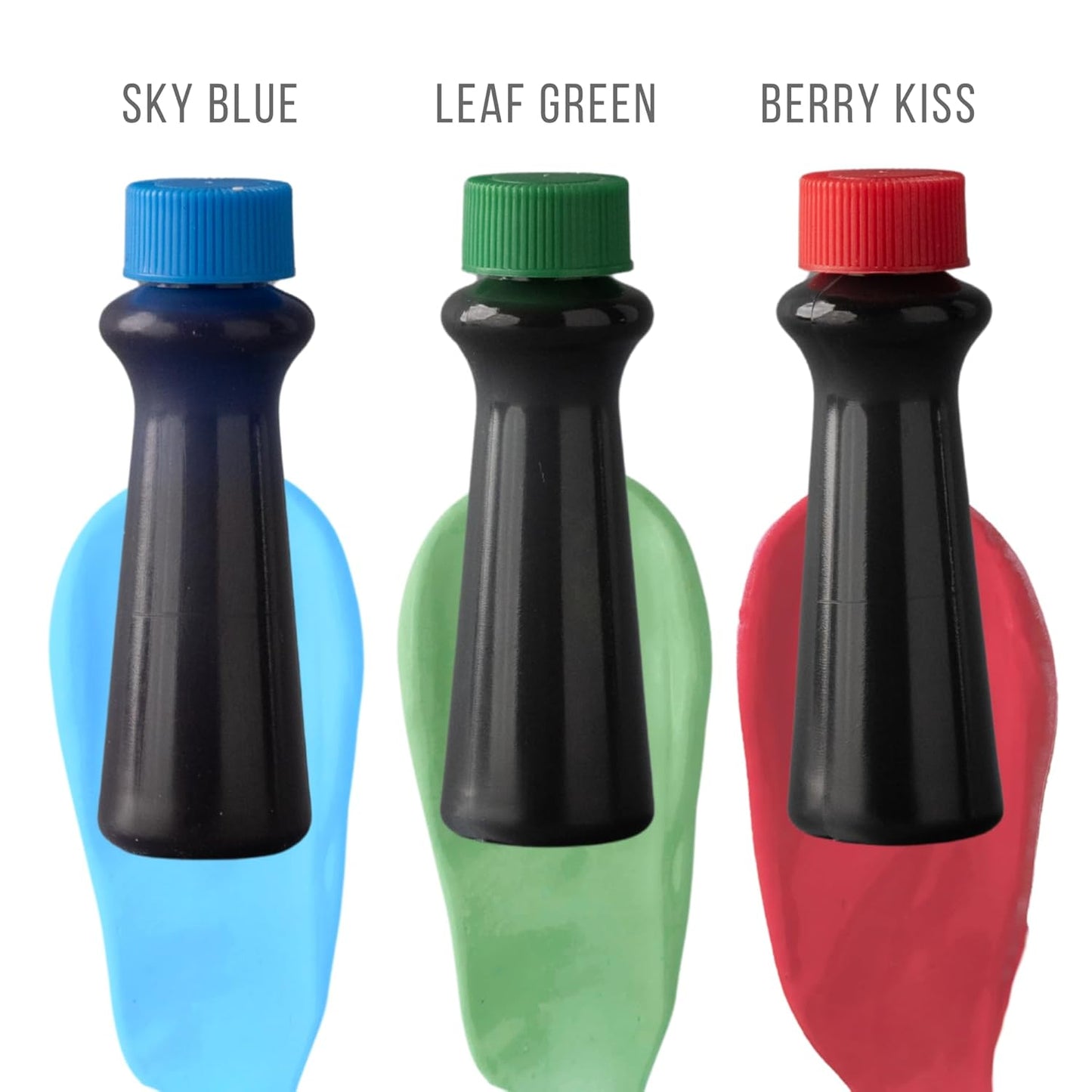 Natural Dye Free Christmas Food Coloring Set by [Brand Name] - 3 Bottles (Berry Kiss Red, Leaf Green, Winter Blue) | Perfect for Frosting, Baking & Icing