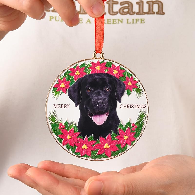 Variation of THIS listing: Black Labrador Christmas Ornament – 3D Metal Lab Dog Ornament