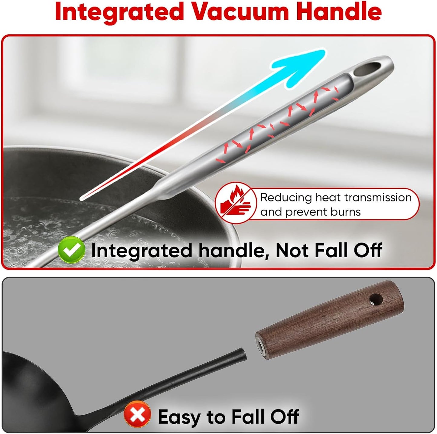 Newness 9-Piece Stainless Steel Cooking Utensils Set | Durable Kitchen Tools, Dishwasher Safe