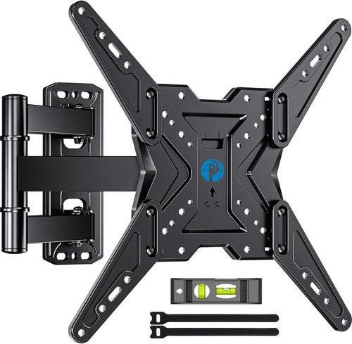 Pipishell TV Wall Mount for Most 26 32 50 55-60 inch TVs, Full Motion TV Mount with Swivel, Tilt & Extension, Single Stud Wall Mount Bracket Holds up to 77 lbs, Max VESA 400x400mm, PIMF11