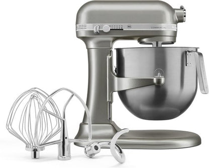 KitchenAid 8-Quart Commercial Countertop Mixer - 10-Speed Gear-Driven in Contour Silver