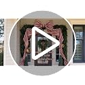 Giant Red and White Striped Christmas Bow - 6.5 Ft Holiday Tree & Door Decor
