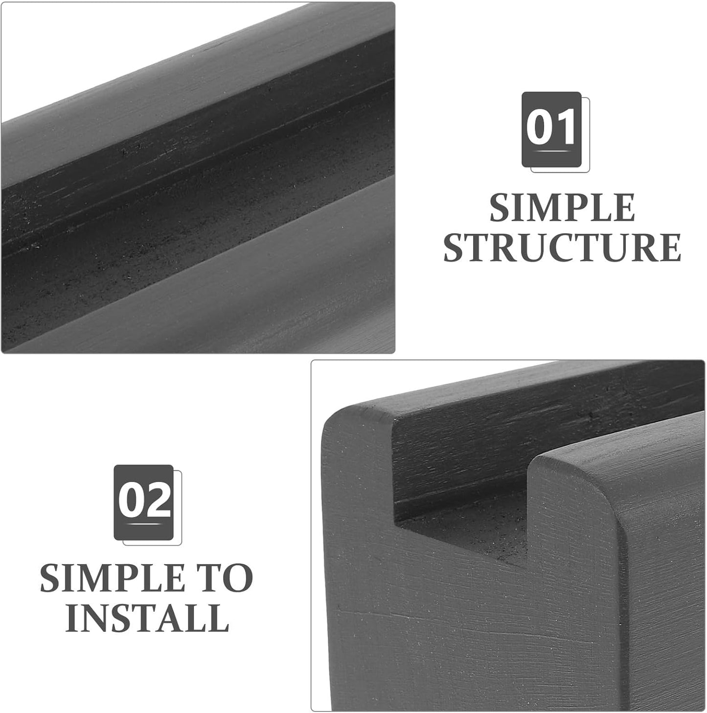Uonlytech Floor Mirror Stand - Non-Slip Wooden Support Frame for Full-Length Mirrors | 9.84 x 3.14 x 2.75 Inches