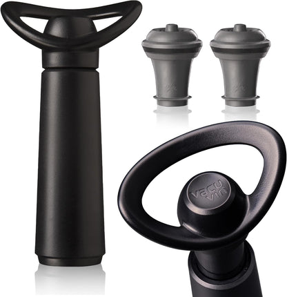 Vacu Vin Wine Stopper Set with Wine Saver Concerto - 6 Stoppers & Concerto Pump for Wine Freshness Up to 7 Days