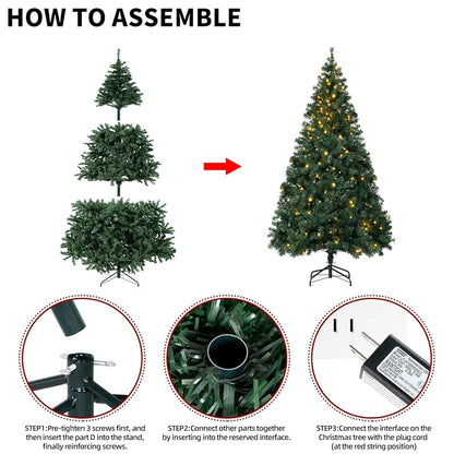 5FT Prelit Christmas Tree with Warm White LED Lights - AuroraKi 5ft