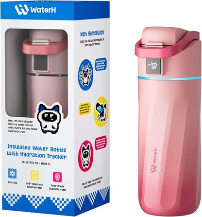 BOOST Smart Water Bottle - 16oz Kids Water Bottle with Reminder & Tracker | BPA-Free Stainless Steel