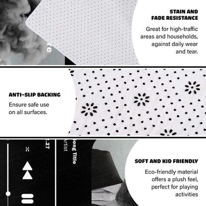 Skiennix Personalized Album Cover Rug - Custom Non-Slip Area Rug for Music Lovers | Bedroom & Living Room Decor