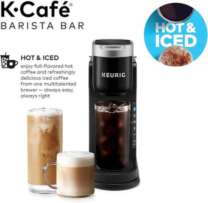 Keurig K-Café Barista Bar Single Serve Coffee Maker - Hot & Cold Brew, 3 Brew Sizes, Black