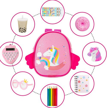 BDDOLL 18-Inch Doll Clothes & Accessories Playset - School Supplies, Bags, Glasses & More