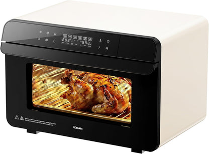 ROBAM Toaster Air Fryer Combi Oven - 20-in-1 Countertop Steam Oven with Convection & Self-Clean | White